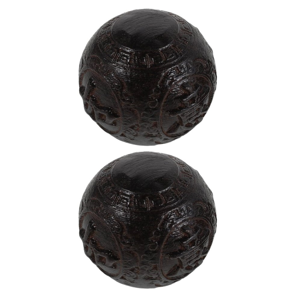 BELLIFFY 1 Pair Chinese Agarwood Hand Exercise Balls for Hand Therapy and Massage Natural Wood Grip Strength Trainer for Elderly Rehabilitation and Finger Workout