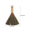 Abaodam 4pcs Mini Broom Desk Brush for Tabletop Cleaning Traditional Straw Handheld Broom Dust Removal Function for Halloween Wedding Party Bed Office Table view 2