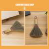 Abaodam 4pcs Mini Broom Desk Brush for Tabletop Cleaning Traditional Straw Handheld Broom Dust Removal Function for Halloween Wedding Party Bed Office Table view 3