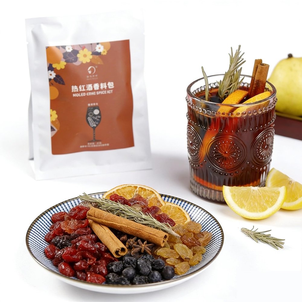 Orange Fruity Flavor, Mulled Wine Holiday Mulling with Cinnamon, Star Anise&cloves, Drink Mix, for Hot Mocktails(Spice Original Flavor (50g))
