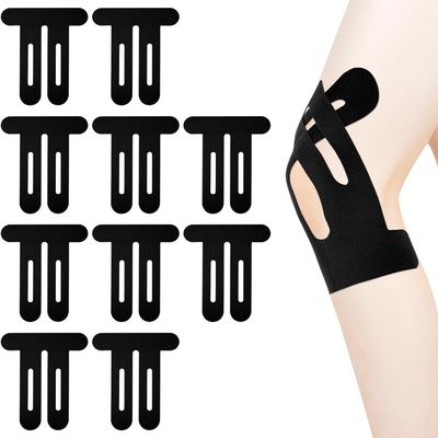 10 PCS Kinesiology Knee Tape, Breathable & Waterproof Knee Support Tape Strips Latex-Free Elastic Athletic Stickers for Knee Comfort, Stability & Muscle Support Patches