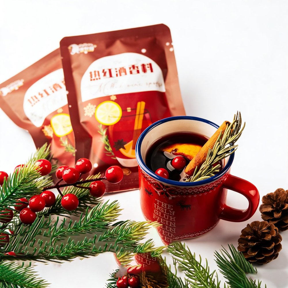 Gourmet Festive Spice Drink 36g Sachet for Mulled Wine, Hot Cider & Mocktails with Star Anise(36g (2 packets))