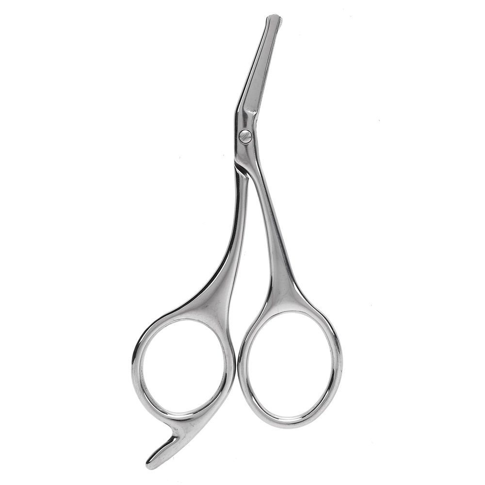 Buachois Small Grooming Scissors, Stainless Steel Rounded Tip Facial Hair Nose Eyebrow Eyelash Trimming Scissors, Ergonomic Design for Precise Grooming, Compact and Portable