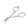 Buachois Small Grooming Scissors, Stainless Steel Rounded Tip Facial Hair Nose Eyebrow Eyelash Trimming Scissors, Ergonomic Design for Precise Grooming, Compact and Portable view 3
