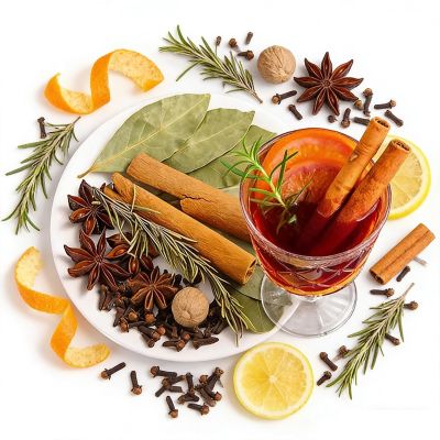 Mulled Wine Holiday Mulling with Cinnamon, Star Anise&cloves, 22gfor Hot Mocktails