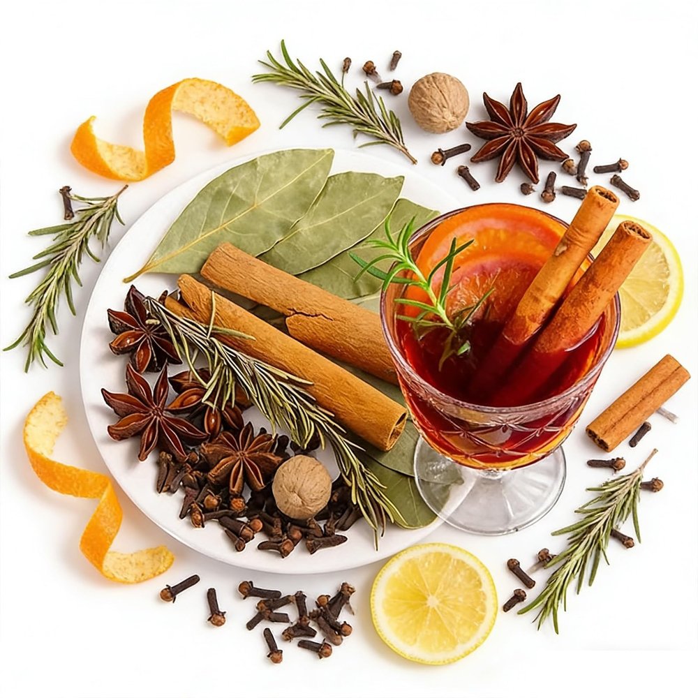 Mulled Wine Holiday Mulling with Cinnamon, Star Anise&cloves, 22gfor Hot Mocktails