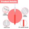 50 PCS Interdental Brushes, Dental Brushes Flossing Head, Interdental Brush Floss Picks for Oral Tooth Braces Between Teeth Cleaning (Red) view 4