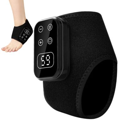 Heated Ankle Brace Neoprene, 3.94x1.57x6.69in Heated Ankle Wrap Electric Massager | Adjustable Heat Support, Smart Device, Foot Care Accessory for Home, Office, Travel, Sports