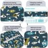 2PCS Square Tissue Box Cover, Cute Fish Shark Pattern Leather Tissue Case Facial Paper Organizer Dispenser for Vanity Toilet Tank Dresser Night Stand Table Countertop Office Car view 4