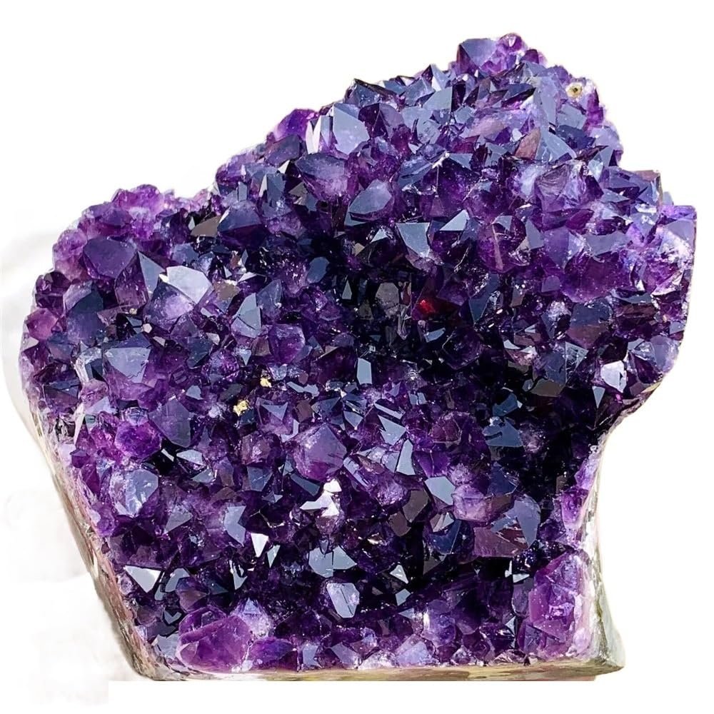 QMKADFQXF 1pc 300-350g Amethyst Geode Purple Crystal Quartz Cluster Dream Thunder Egg Natural crystal rough