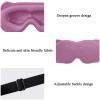 100% Blackout Sleep Mask, 3D Zero Pressure Eye Mask for Sleeping Side Sleepers, Soft & Adjustable Eye Mask for Women Men, Perfect Blindfold for Travel, Deep Sleep,Nap(1Pack) (Pink) view 3