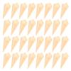 Amosfun 50pcs Disposable Wooden Ice Cream Cone Cups Biodegradable Cone Cups with Creative Shape Design for Culinary Presentation and Wedding Parties view 1