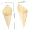 Amosfun 50pcs Disposable Wooden Ice Cream Cone Cups Biodegradable Cone Cups with Creative Shape Design for Culinary Presentation and Wedding Parties view 2