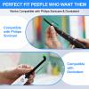 2PCS Interspace Toothbrush Heads Replacement, Interdental Brush Heads Compatible with Dontodent Click-on Brush Head for Cleaning Braces, Crevices, Back Teeth (Black, One Size) view 2