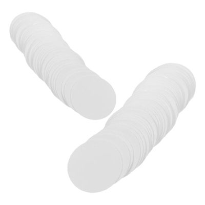 FRCOLOR 100Pcs Food Grade Plant Fibre Moisture Absorbers for Food Storage Jars, 4Cm Round Desiccant Sheets for Biscuit Barrel and Snack Drying