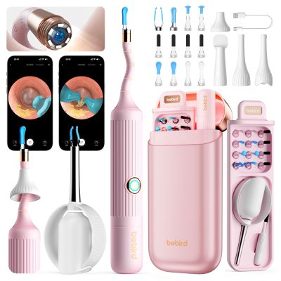 Bebird Pro Visual Ear Otoscope with Camera & Light, 1920P HD Ear Wax Removal Tool, Safe Gentle Ear Cleaner for Adults & Kids, Compatible with iOS Android,2-Year Warranty (Pink)