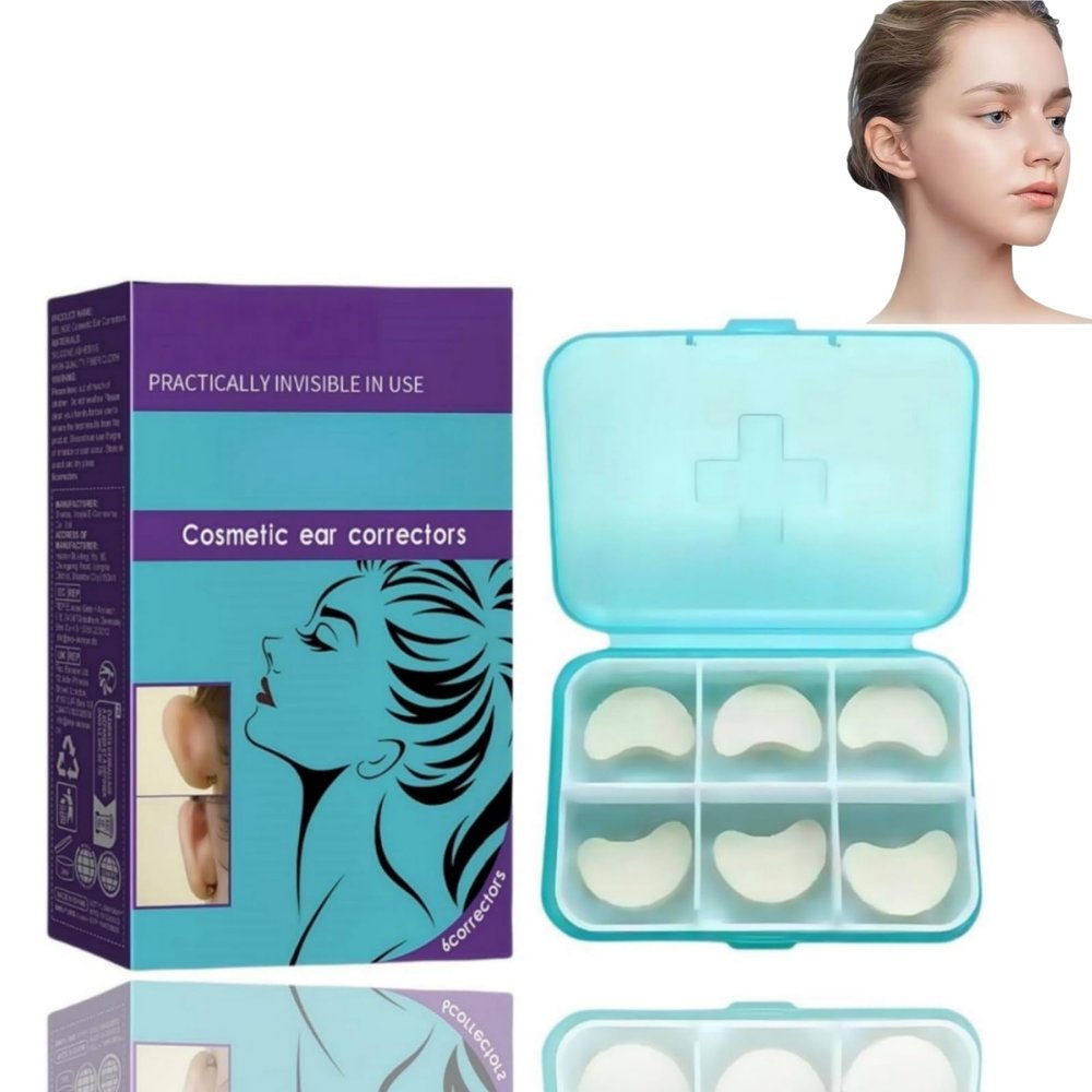 6PCS Ear Correctar Tape,Ear Stickers to Stick Ea-rs Back,Cosmetic E-ar Corrector,Solve Big Ea-r Problem Stic-kers,Protruding E-ar Corre-ctor Clip,Waterproof,Invisible and Clear Sti-cks For Adults&Kids