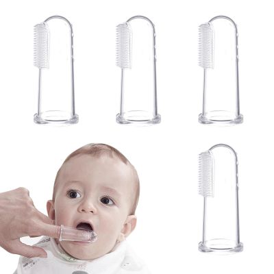 Kid's Finger Toothbrush Promote Gum Growth Teething Soft Gentle Massage