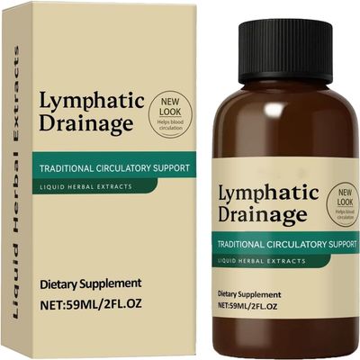 Immune-boosting lymphatic drainage liquid, fast absorbing, natural ingredients, vegan and non-GMO