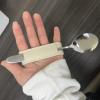 Cutlery Support Cuff Elastic Fork Spoon Holder, Lightweight Eating Aid, Comfortable Grip Tool, Handy Mealtime Assistance | Efficient Spoon Fork Cuff, Ideal for Seniors Hand Mobility view 2