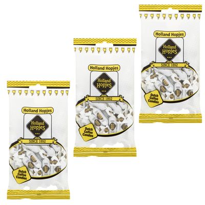 3 x Hopjes 160 g I Dutch Coffee Sweets I Individually Packed I According to Traditional Dutch Recipe I Spicy Delicious