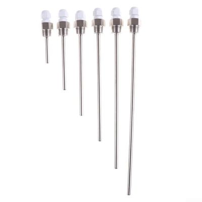 Industrial Stainless Steel Thermowell with 12 NPT Threads for Temperature Sensors, Blind Tube for Thermometer Protection in Pipes (100mm)