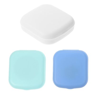 CONGARTENO 3 Sets Portable Eye Storage Cases Kit Small Travel Vision Care Boxes with Lids Mixed Colors Pocket Size Solution Holder