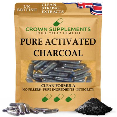 Activated Charcoal HPMC Capsules 500mg Cleanse Detox Digestion Toxins Bloating Vegan Halal Kosher (360 Capsules)