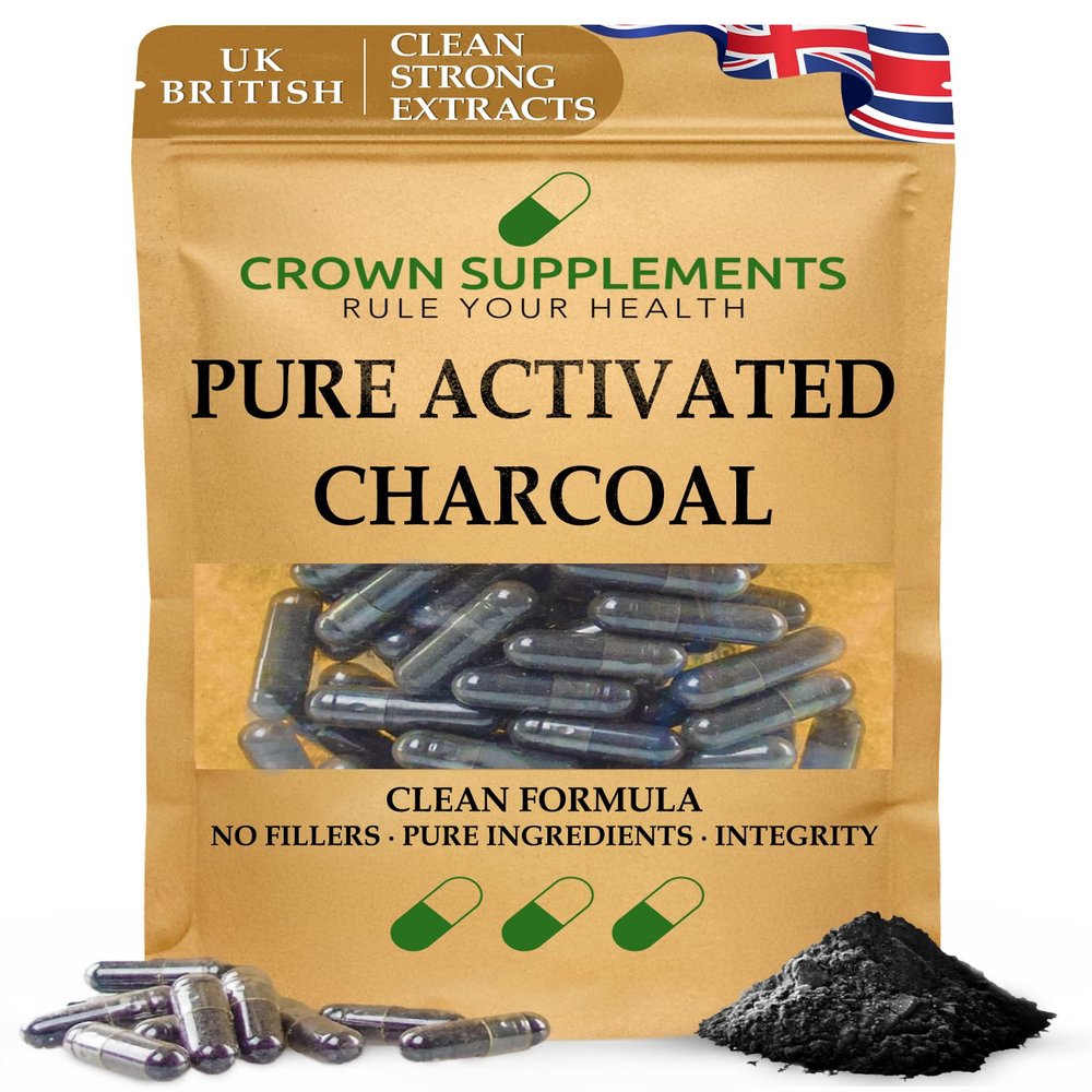 Activated Charcoal HPMC Capsules 500mg Cleanse Detox Digestion Toxins Bloating Vegan Halal Kosher (360 Capsules)