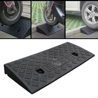 Plastic Kerb Ramp, 500x220x50mm Non-Slip Threshold Ramp for Cars, Bicycles, Wheelchairs and Scooters, 30mm Height for Uphill Access, Heavy Duty Rubber and Plastic Construction,Black