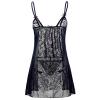 Babydoll Nightwear for Women UK Sexy Crotchless V Neck Bobysuit Naughty Spaghetti Straps Bowknot Print Lingerie Fashion Mesh Lace Underwear Purple view 4