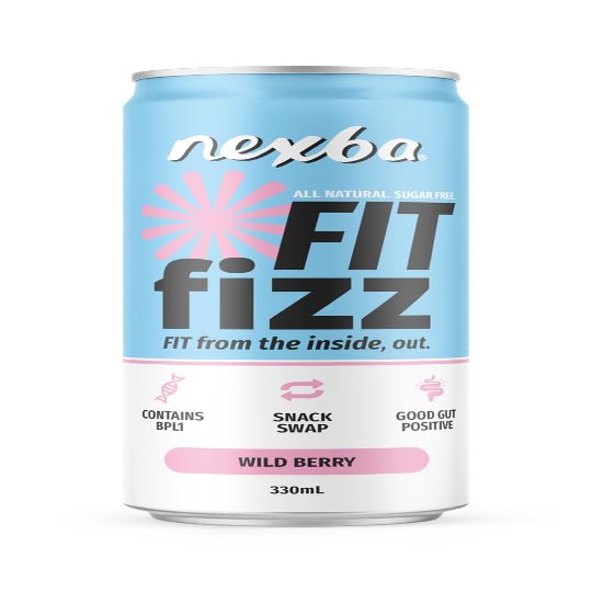 Nexba Fit Fizz Wild Berry, 330 ml (Pack of 12)