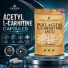 Pure Acetyl L-Carnitine Capsules (ALCAR) | High Strength Acetyl-L-Carnitine Supplement | Crown Supplements (180 Capsules) view 4