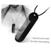 ARTSEWPLY Zinc Alloy Beard Comb Portable Hair Accessory Black Mini Styling Comb for MenS Beard Grooming Salon Use view 3