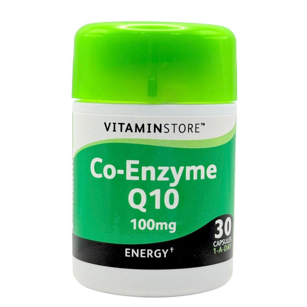 High Strength Vitamin Store Co Coenzyme Q10 100mg and Vitamin B1 30 Capsules GMP Certified Product Pack of 2