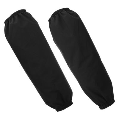Alipis 2Pcs Waterproof Oilproof Long Oversleeves Arm Sleeves for Cooking and Dishwashing, Black Sturdy Soft Canteen Protective Sleeve Covers for Kitchen Use
