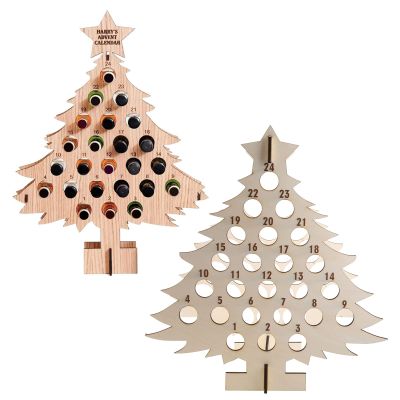 Lodoot Fun Adult Advent-Calendar Countdown-24 Days-Christmas Tree Holder Bottle Wine-Stand Decoration Gifts