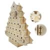 Lodoot Christmas Trees Calendar Wooden Drawers Box Festival Party Home Office Tabletop Decoration Storage view 1