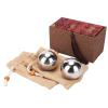 2Pcs Hand Steel Ball, Solid 304 Stainless Steel Exercise Balls, 50mm Dia Fitness Massage Tool for Hand Rehabilitation, Strength Training and Stress Relief with Smooth Shiny Surface view 1