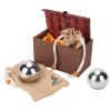2Pcs Hand Steel Ball, Solid 304 Stainless Steel Exercise Balls, 50mm Dia Fitness Massage Tool for Hand Rehabilitation, Strength Training and Stress Relief with Smooth Shiny Surface view 2