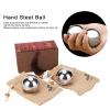 2Pcs Hand Steel Ball, Solid 304 Stainless Steel Exercise Balls, 50mm Dia Fitness Massage Tool for Hand Rehabilitation, Strength Training and Stress Relief with Smooth Shiny Surface view 3