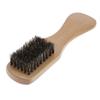 ABOOFAN Wooden Handle Beard Brush Khaki Beardsmen Care Cleaning Tool for Beard Styling and Maintenance view 1