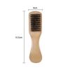 ABOOFAN Wooden Handle Beard Brush Khaki Beardsmen Care Cleaning Tool for Beard Styling and Maintenance view 2