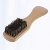 ABOOFAN Wooden Handle Beard Brush Khaki Beardsmen Care Cleaning Tool for Beard Styling and Maintenance view 3