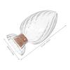 DECOMELODY Glass Match Storage Jar Providing Moisture Protection and Easy Identification with Cork Lid Helix Shaped Decorative Glass Jar for Matches and Small Trinkets for Household view 2