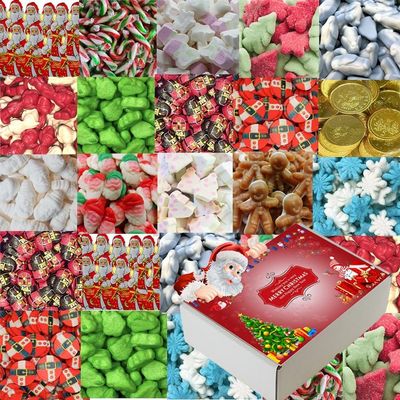 Christmas Sweet Mix Gift Box - Christmas Themed Variety of Pick n Mix Sweets with Merry Chriistmas Box (500g)
