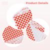 200 Red Checkered Wax Deli Liners, 7.1 X 7.1 In Inserts For Food Baskets, Greaseproof For Sandwiches & Fries view 2
