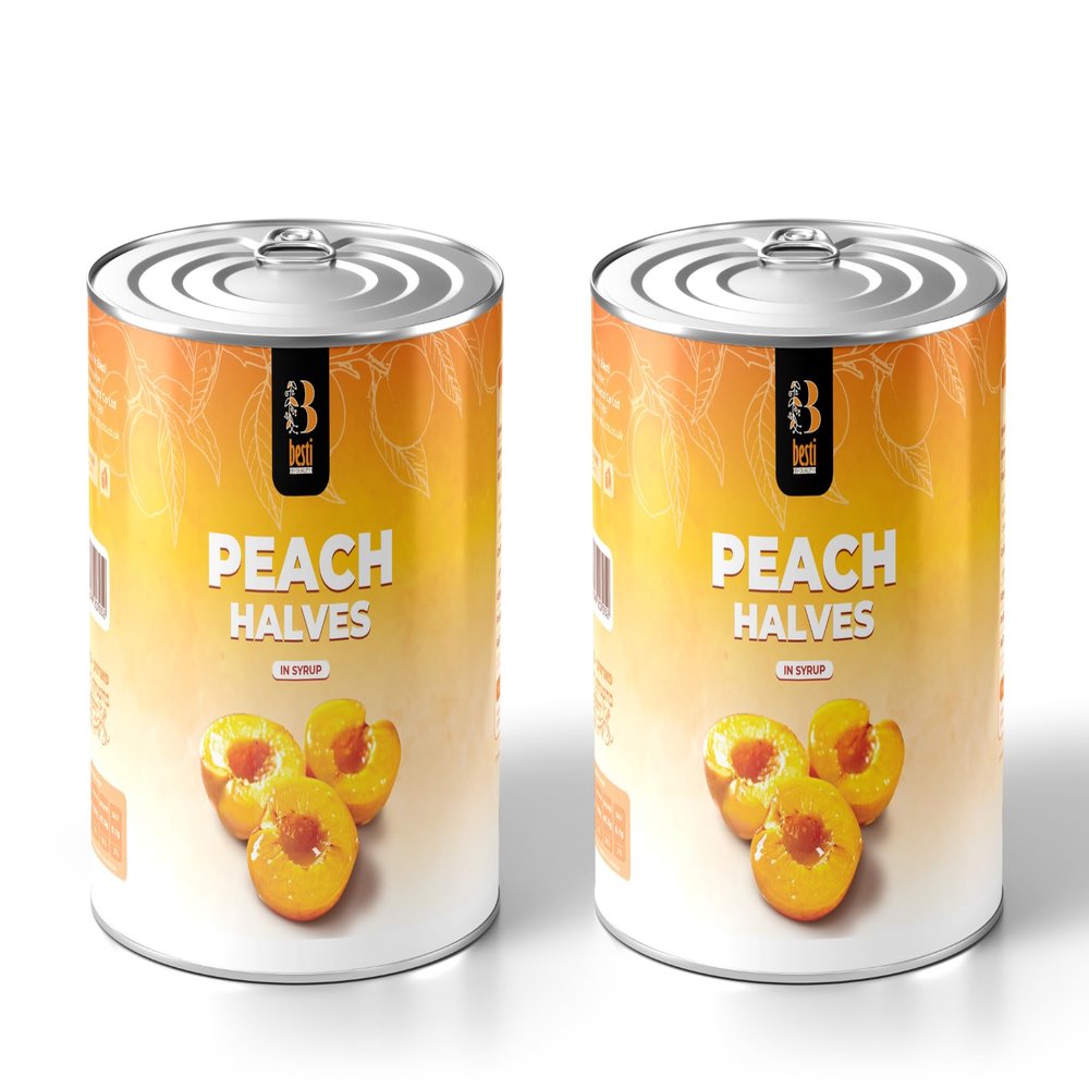 Besti Premium Peach Halves in Syrup, 2 x 820g