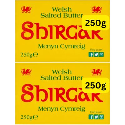 Salted Welsh Butter 2x250g Shirgars (2x250g)