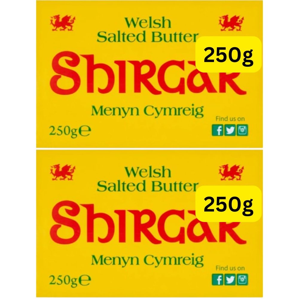 Salted Welsh Butter 2x250g Shirgars (2x250g)
